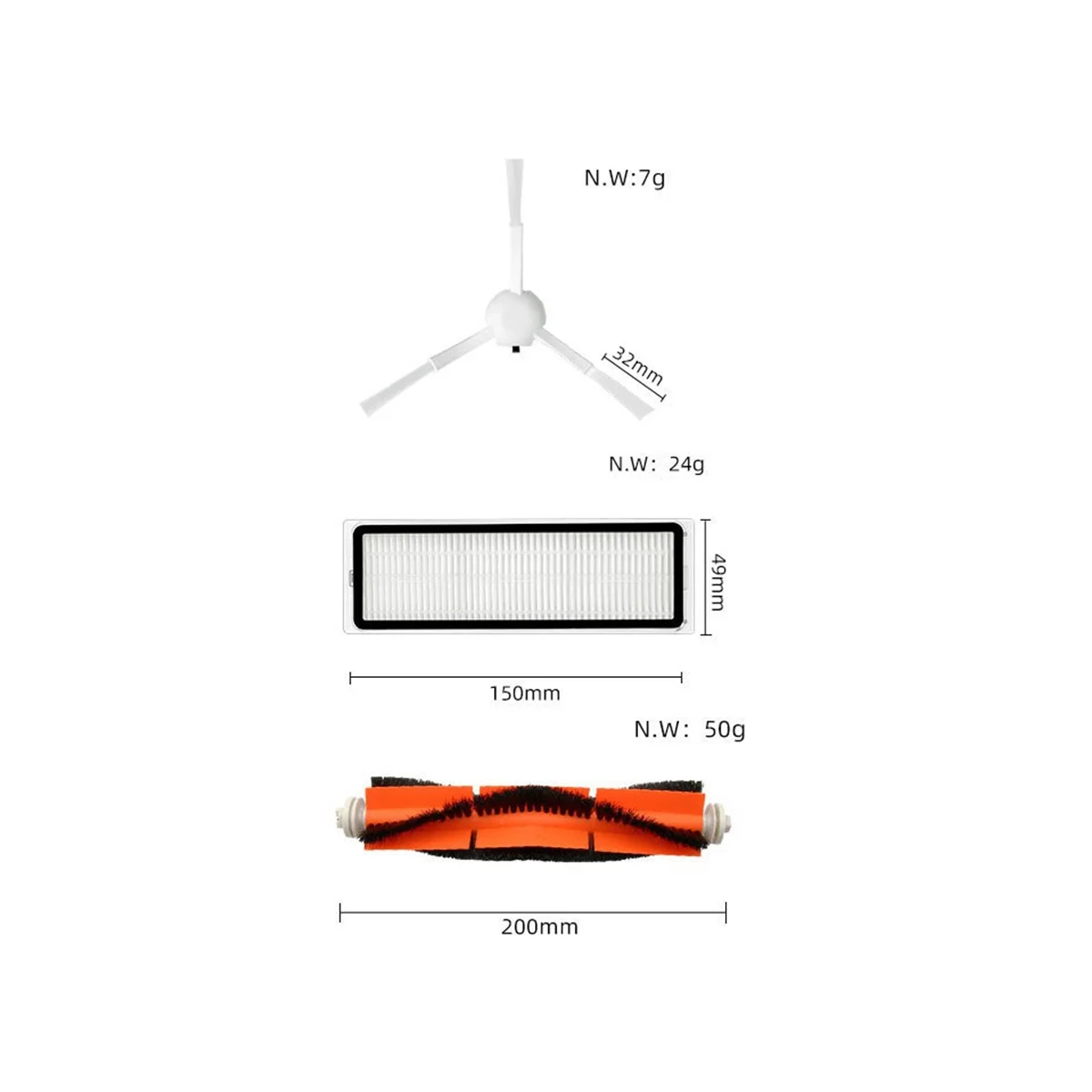 Сменный HEPA-фильтр, тряпка для 1C/2C/1T для робота-пылесоса F9, Запасная часть