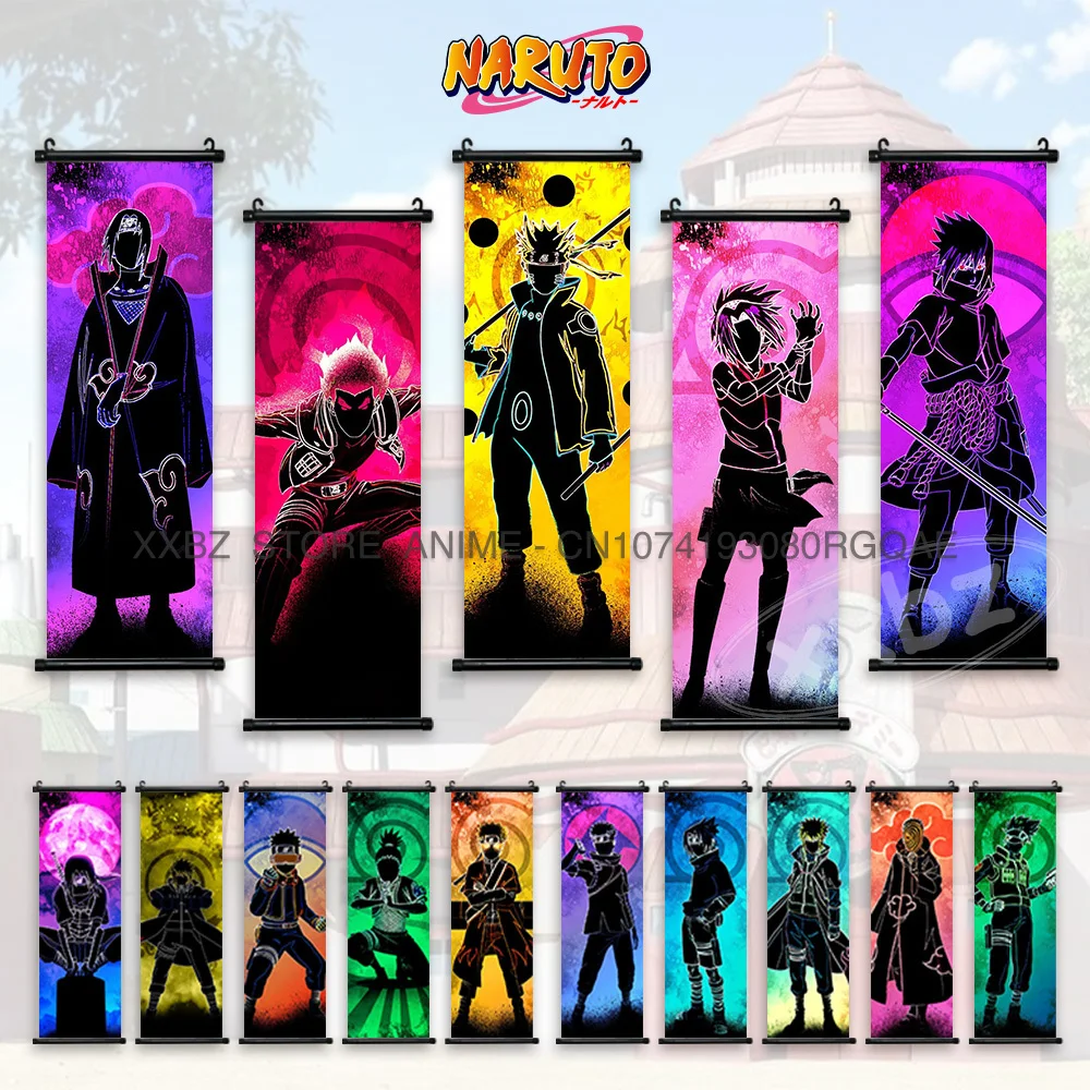 

Naruto Scrolls Picture Anime Canvas Posters Interior Paintings Vintage Uchiha Itachi Home Decor Sasuke Latest Bedroom Wall Art