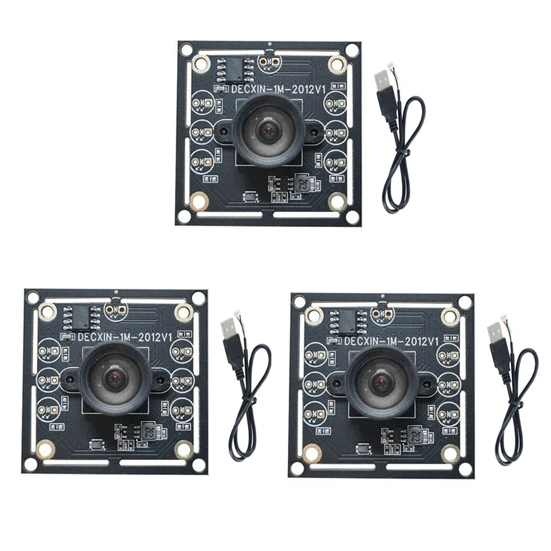 

3PCS 100 Degree Camera Module 1MP OV9732 1280X720 30Fps USB Camera Module Drive Free For Winxp/7/8/10 With 60Cm Cable