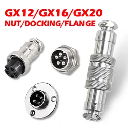 5/20 Pcs GX12 GX16 GX20 2 3 4 5 6 7 8 9 10 12 14 15 Pin Male&Female Docking Aviator Aviation Plug Socket Circular Connector