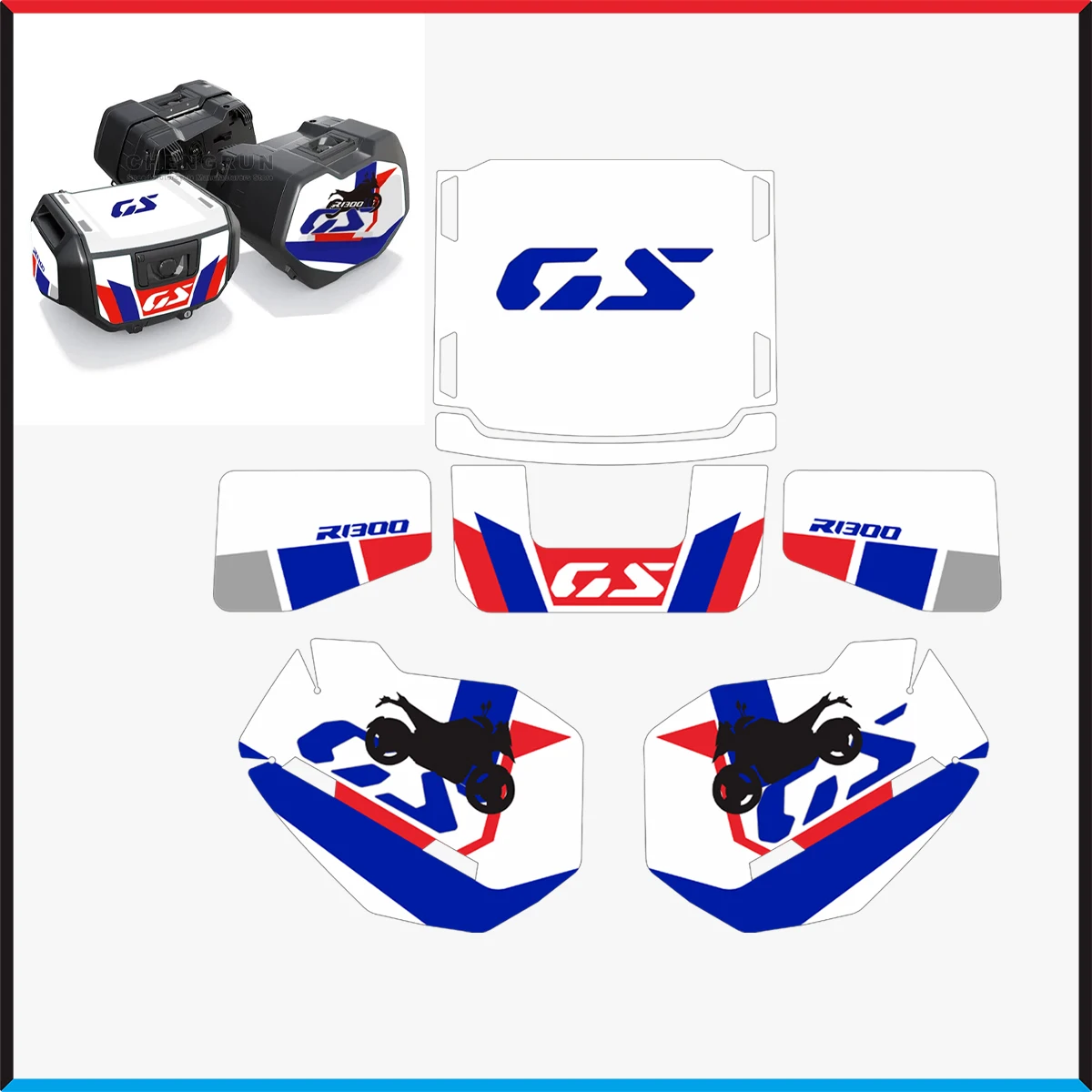 For R 1300 GS R1300GS Trunk Luggage Panniers Side Top Cases Suitcase Protector Stickers Decals 2024 2023