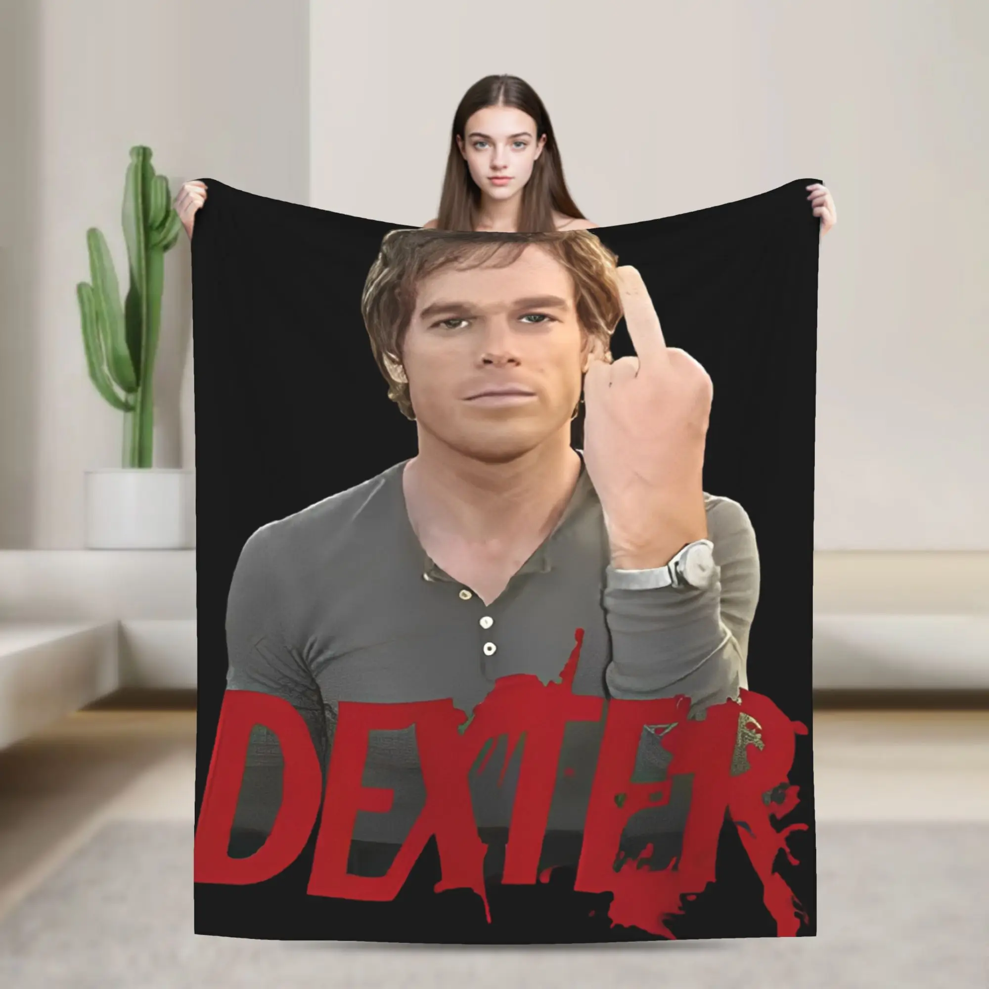 Dexter Morgan Knitted Blankets Fleece  Warm Throw Blanket for Bed Bedspread