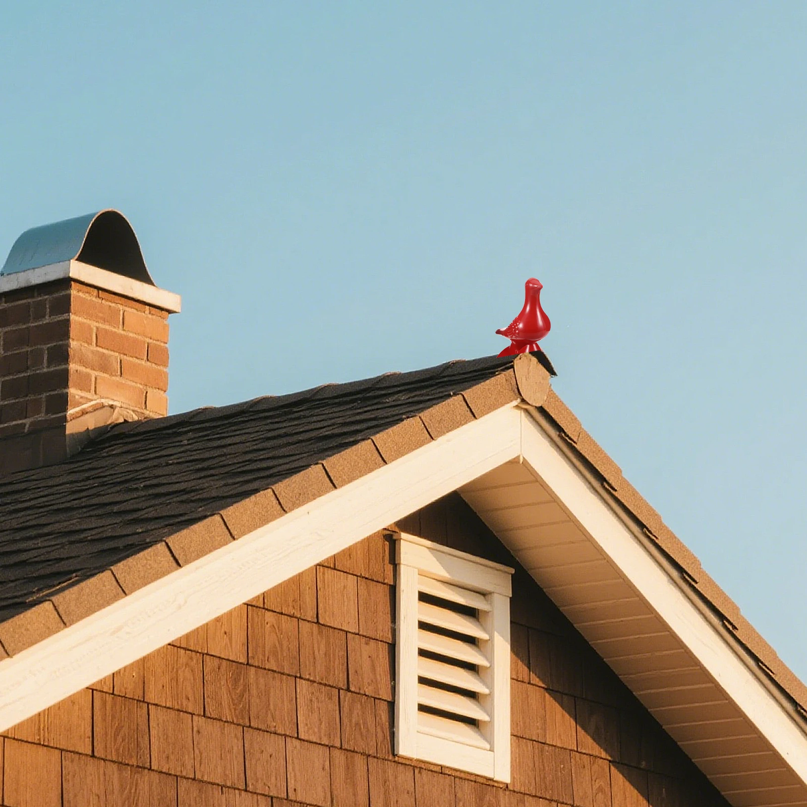 

Plastic Pigeon Roof Ornament Traditional Chinese Style Decorative Bird Sculpture for Garden Home Roof Decoration Faux Dove Bird