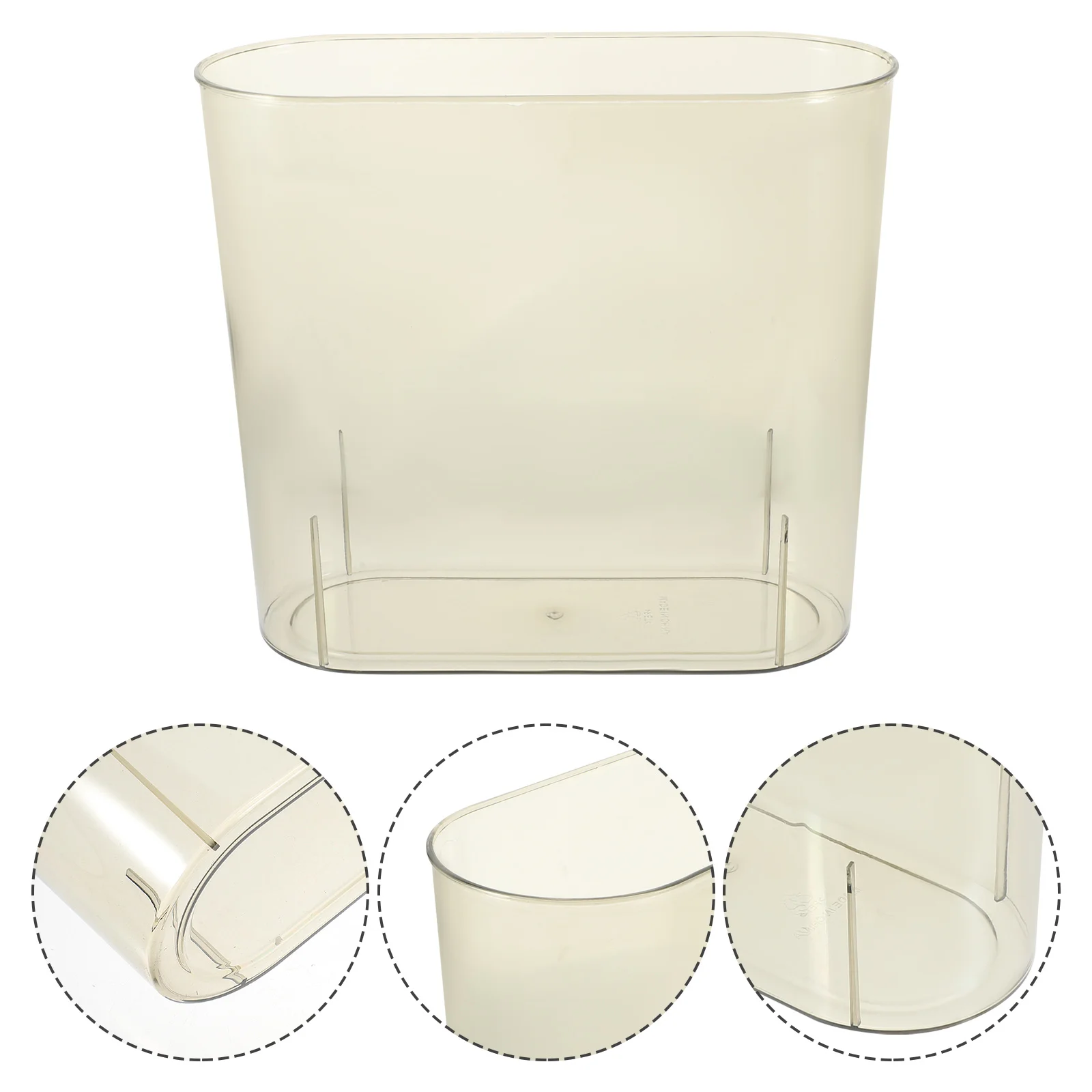 سلة المهملات الصغيرة تصميم نحيف شفاف لغرفة النوم والحمام والمطبخ والمكتب صندوق المهملات البلاستيكي الشفاف حاوية القمامة المنزلية #4