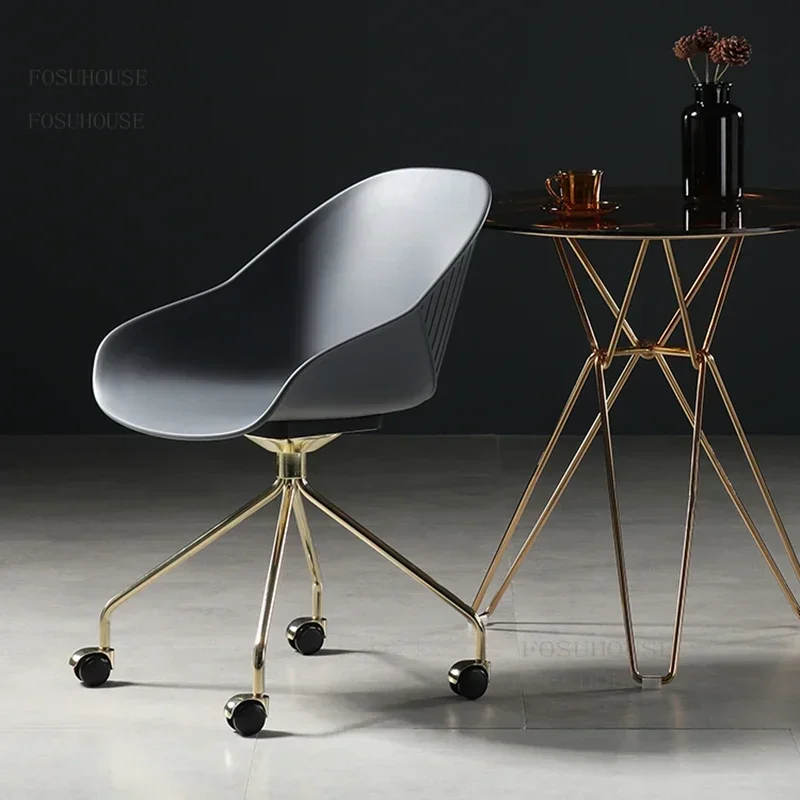 كراسي مكتب الشمال ضوء كرسي الكمبيوتر الفاخر أثاث المكاتب الحديثة الإبداعية دراسة المنزل قطب الإبداعية مسند الظهر كرسي Z #4