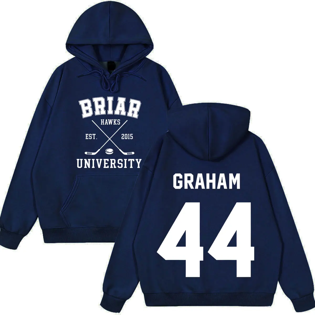 Graham 44 Off Campus TV-Serie Briar University Fashion Print Hoodie Herren Damen Hip-Hop Pullover Casual Sweatshirt Streetwear – Detail 6