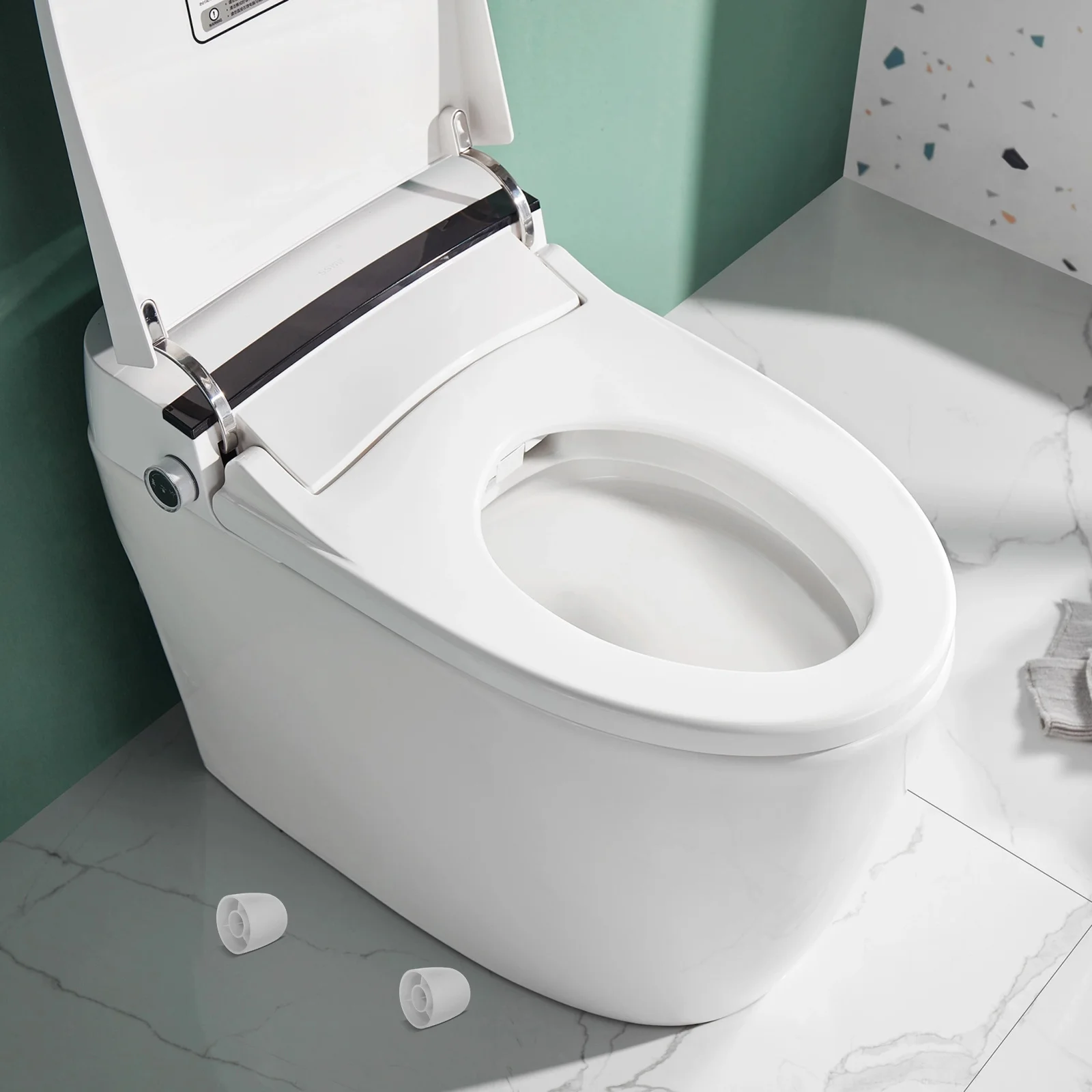 

4Pcs Toilet Bolt Covers Replacement Decorative Caps for Floor Mount Toilet Base Bathroom Accessory Set Screw Cover