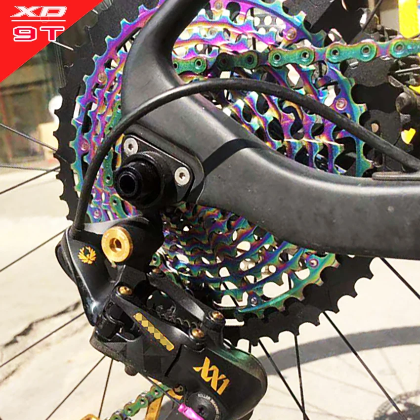 

Free Shipping MTB 11/12 Speed 9-50T Cassette Tape Ultimate XD For SRAM Cassette Tape Rainbow 375g