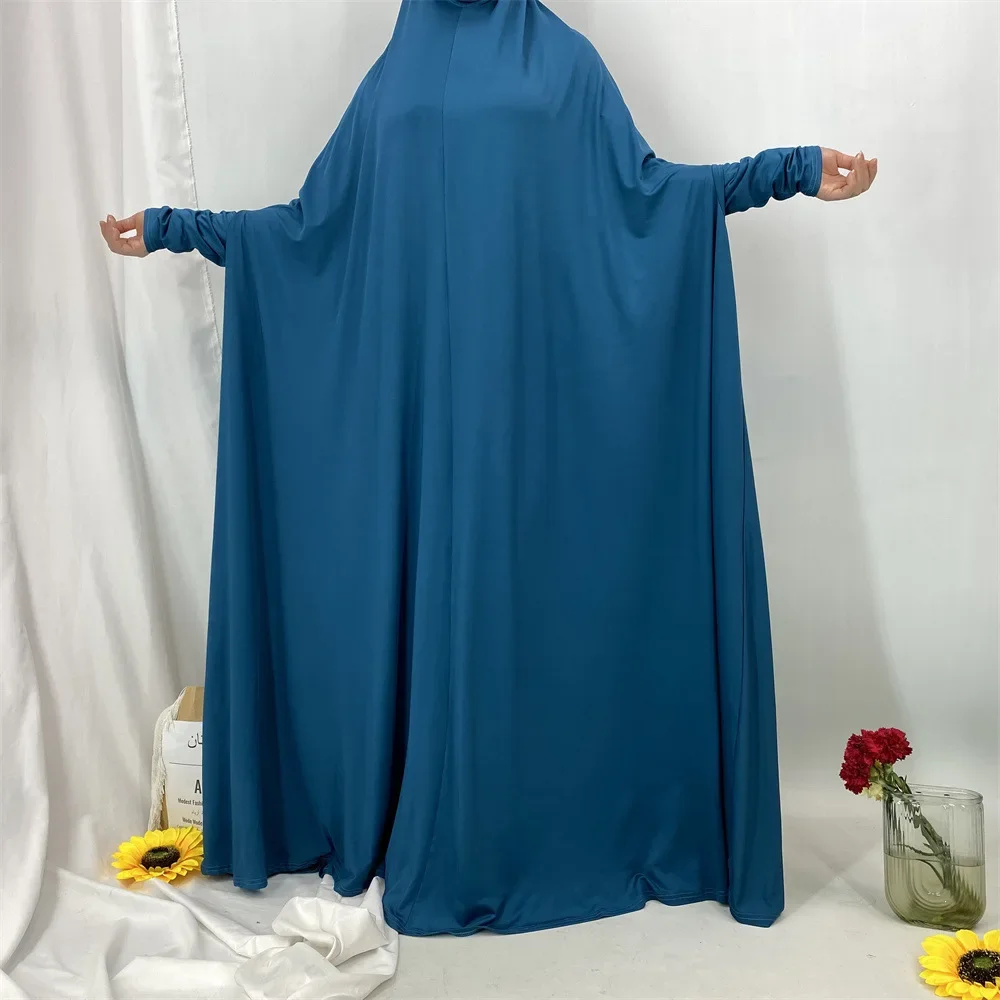 

Ramadan Eid Djellaba Muslim Women Prayer Garment Dress Dubai Hooded Abaya Turkey Kaftan Saudi Arab Robe Islam Clothing Jalabiya