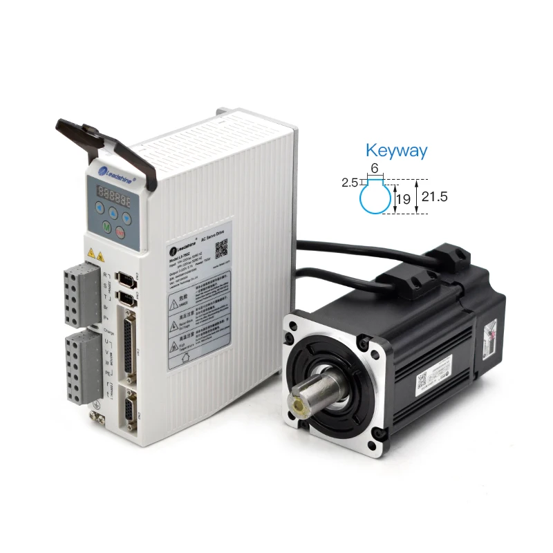 

Leadshine High Voltage AC Servo Driver L5-750Z 750W + Motor ACM8008M2H-B1-D-SS