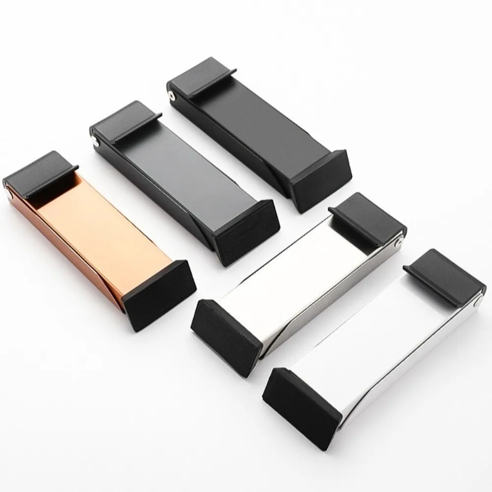 Stainless Steel Safety Door Blocker Heavy Duty Windproof Door Gap Stopper Anti Slip Base Anti-Collision Metal Door Blocker