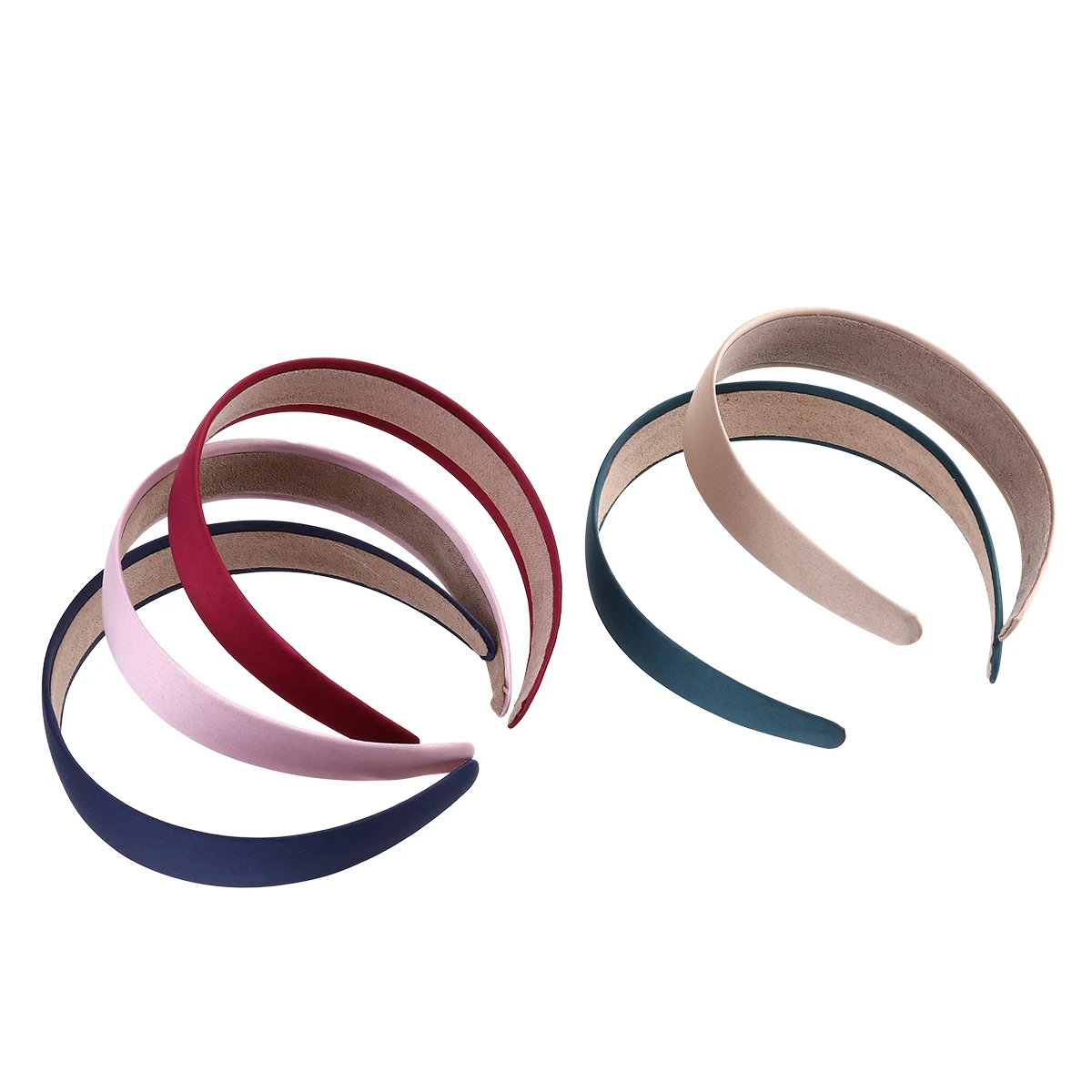 

5pcs Pure-Color 3cm Wide Hair Bands Headband Headpiece Hairdress for Hairstyle (Khaki + Pink + Red + Navy Blue + Blackish G