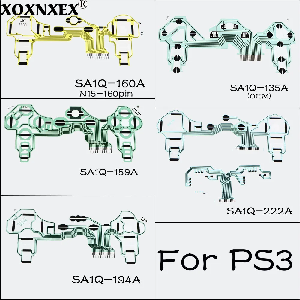 สําหรับ PS3 เกม Handle Controller SA1Q194A SA1Q159A SA1Q222A SA1Q160A SA1Q135A ริบบิ้นแผงวงจร PCB Contact Pad Flex Cable