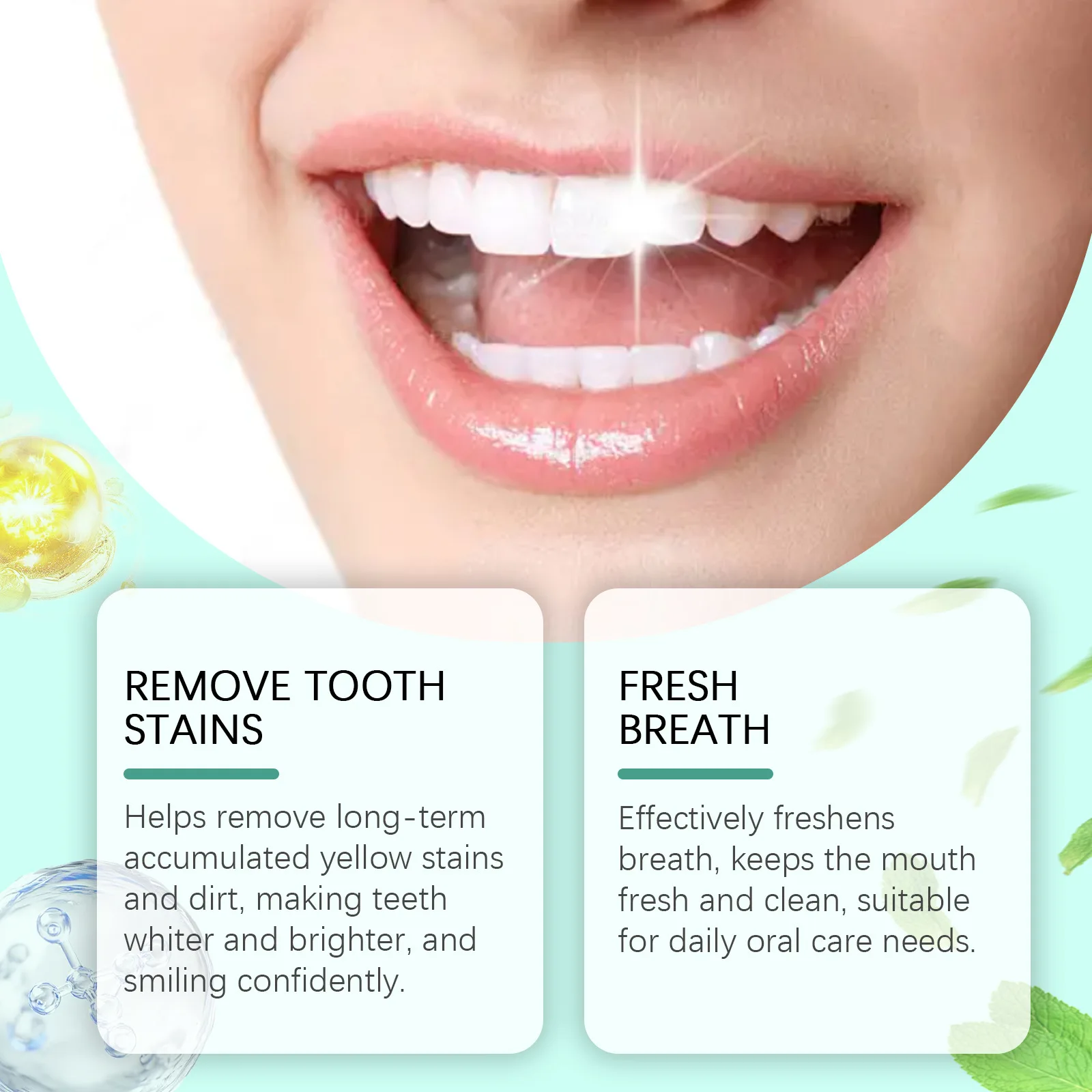 Jasmine Flavors Toothpaste Tablets Improve Bad Breath Remove Smoke Stains Fresh Mouthwash Oral Hygiene Solid Toothpaste Tablets