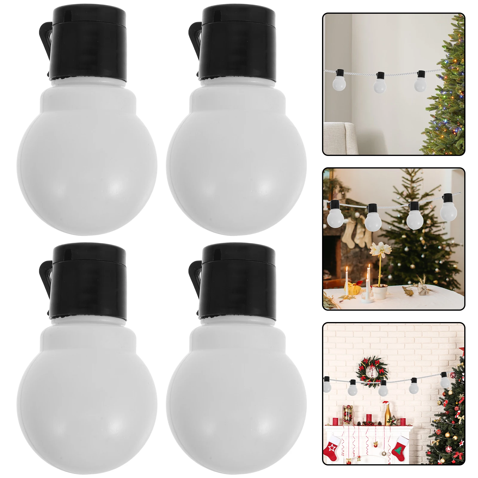 

20 Pcs Christmas Decoration Lights Bulb Ornaments Globe Replacement Bulbs Empty Pendant for Colored Plastic Craft