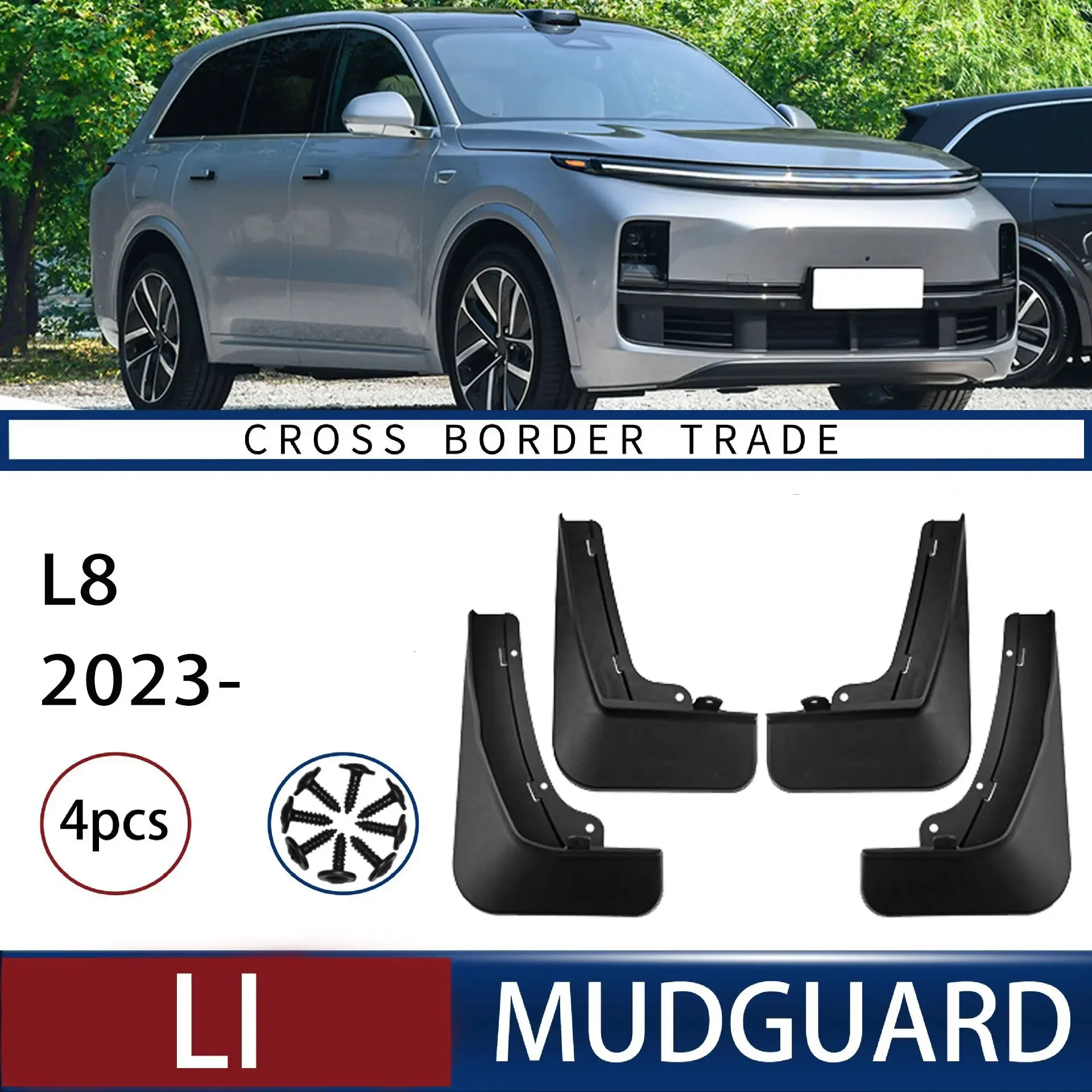 

For ideal Leading ideal L8 2023 soft rubber mudguard skin,Fender Mudflaps Front Rear Flares Splash Guards Cover Car Accessorie