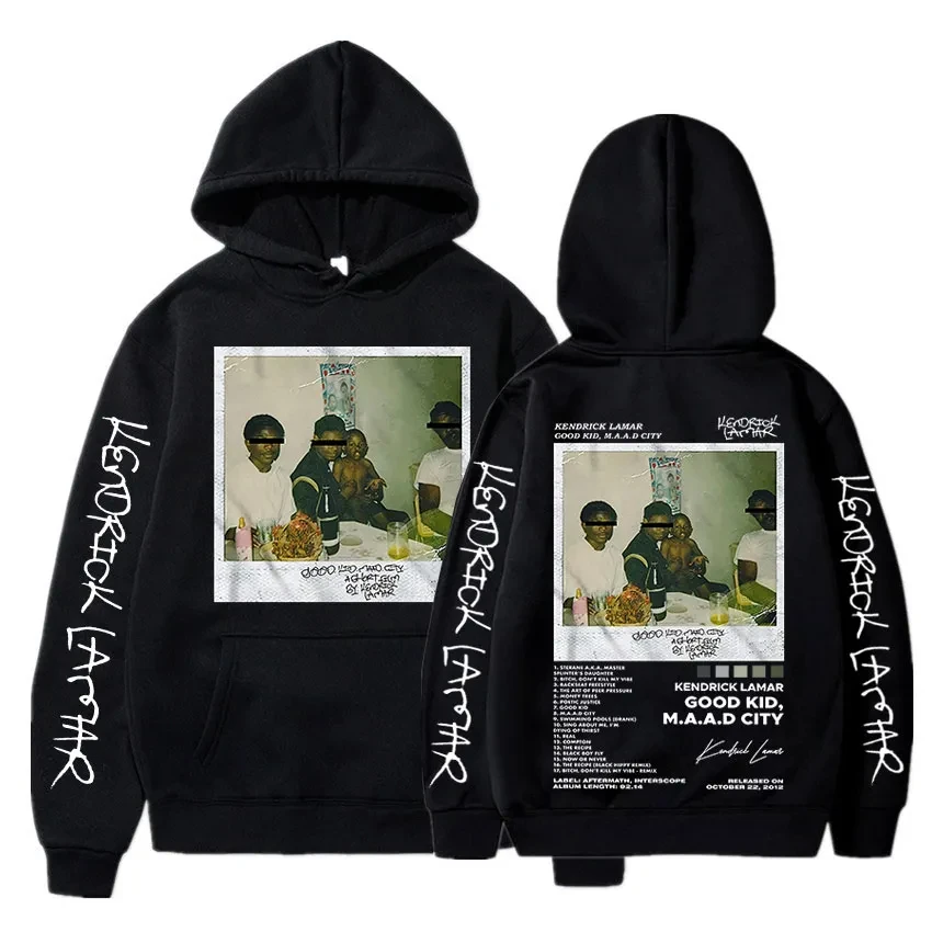 Hip Hop Männer Frauen Hoodie Rapper Kendrick Lamar Good Kid Album Grafik Gedruckt Kapuzenpullover Mode Tasche Streetwear – Detail 10