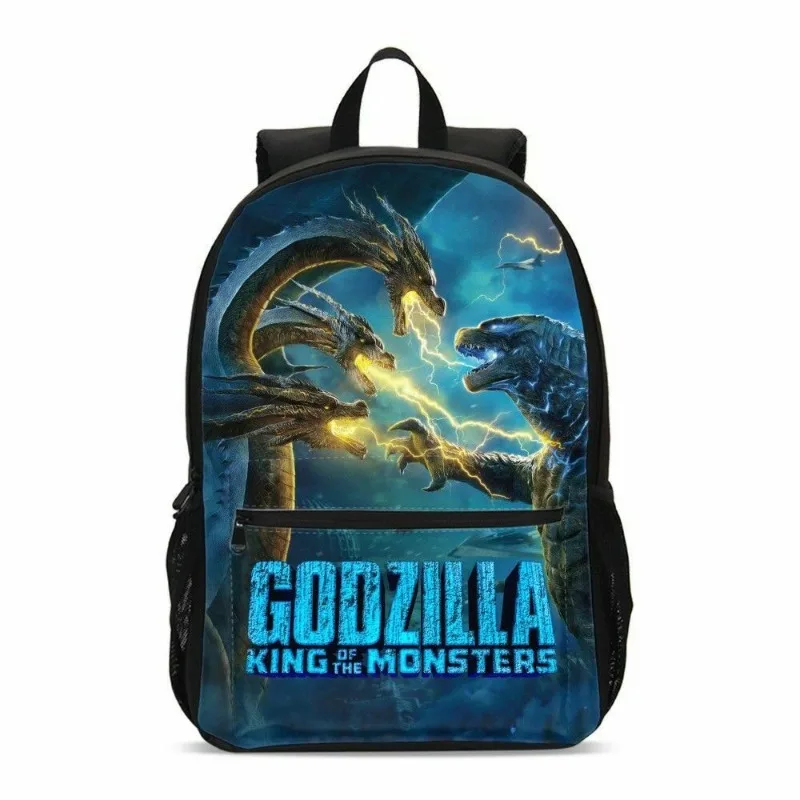 Godzilla Cosplay Backpacks 4pcs/set Anime Figures King of The Monsters Kids School Bags Lunch Bag Shoulder Bags Pencil Case Sets