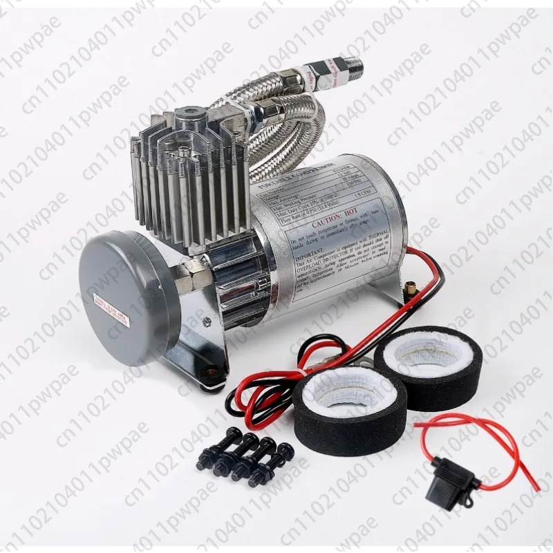 Carro 12v com bomba inflável modificada do carro do motor da suspensão de aço inoxidável, compressor de ar do compressor da buzina de ar livre de óleo