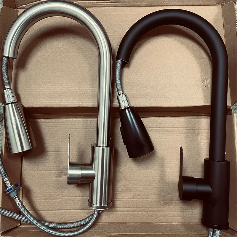 

2025 Новая современная нержавеющая сталь 360 ° Вращающийся телескопический смеситель из нержавеющей стали более прочный смеситель для раковины для кухни и ванной комнаты