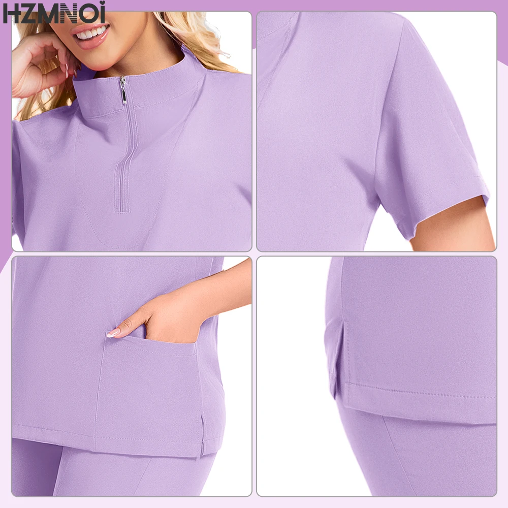 الصيف رقيقة مرنة الحيوانات الأليفة مستشفى التمريض الرعاية المنزلية غسل اليد الملابس الركض الملابس التمريض الملابس النسائية مجموعة