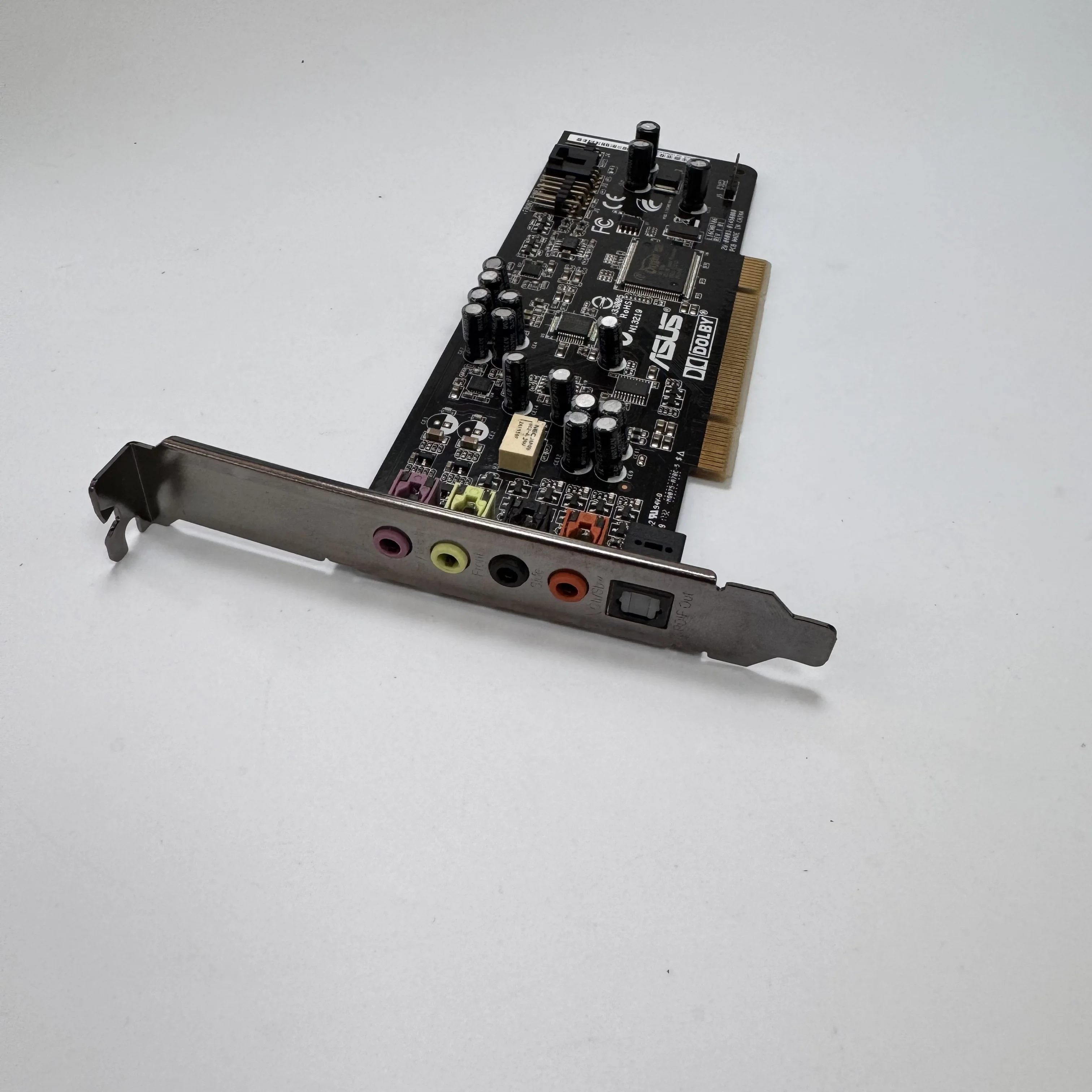 Used Xonar DG 5.1 channel PCI interface independent sound card audio and video gaming desktop sound card Dolby certification