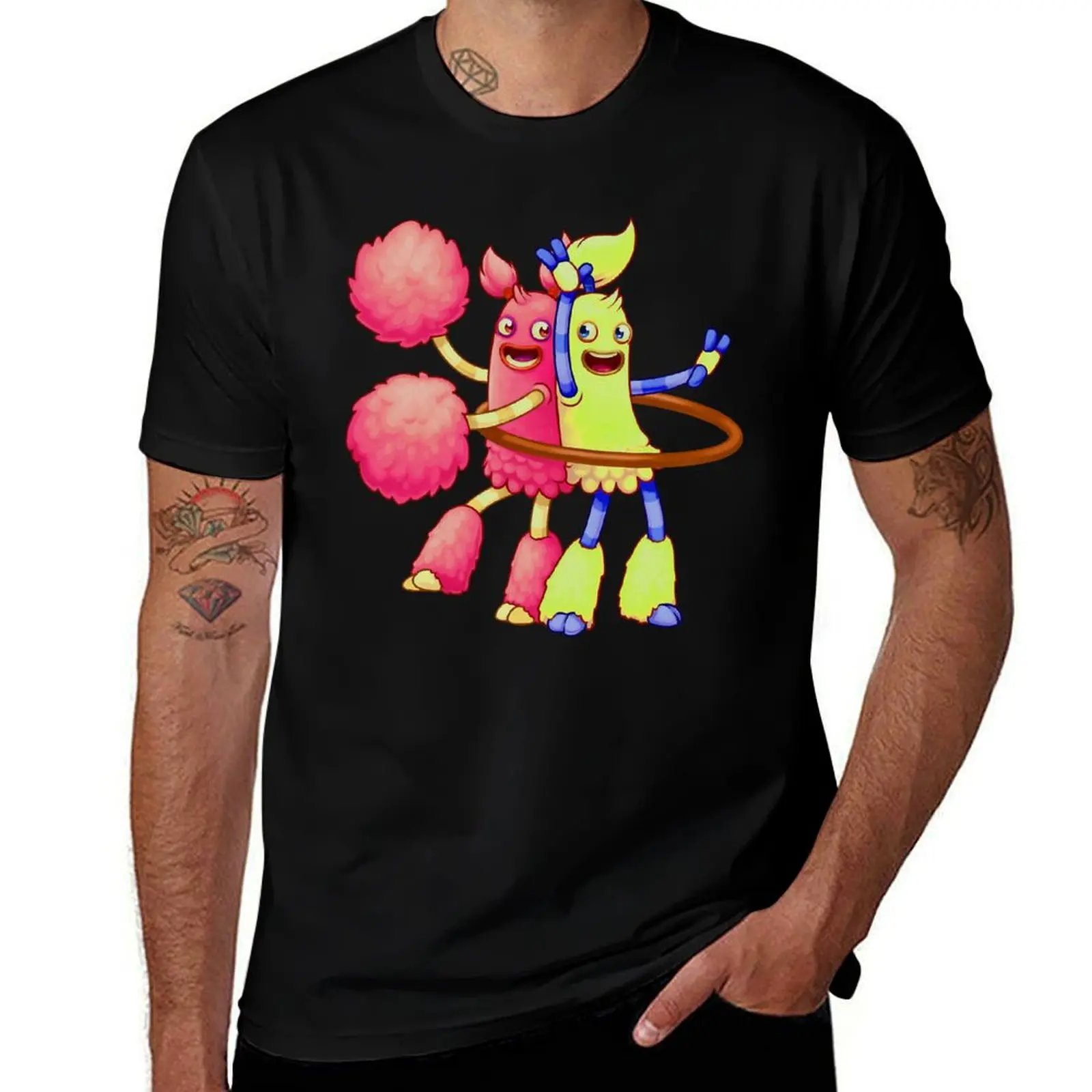 

My Singing Monsters character hoola and pompom, hoola and pompom Monsters T-Shirt t shirts for man cotton soft