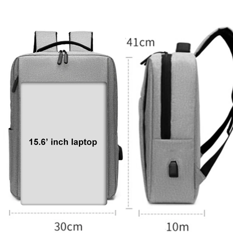 Zaino da uomo per Laptop da 15.6 pollici zaino da viaggio in Nylon per Laptop da uomo zaino da scuola per Computer con ricarica Usb borsa