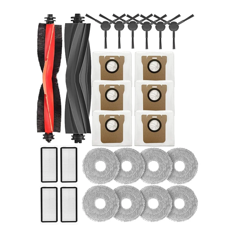 A86I-para Dreame Bot L30 Ultra/L20 Ultra/X20 Pro/X20 Pro Plus, cepillo lateral principal, paño de mopa, filtros de bolsa de polvo, accesorios aptos