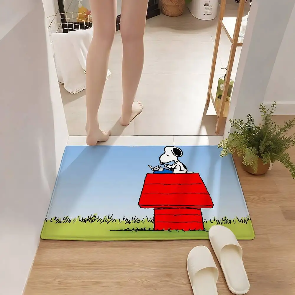 Cartoon S-Snoopys Entry Door Floor Mat Festive Decorations Carpet Bathroom Anti-slip Mat Entrance Doormat view 3