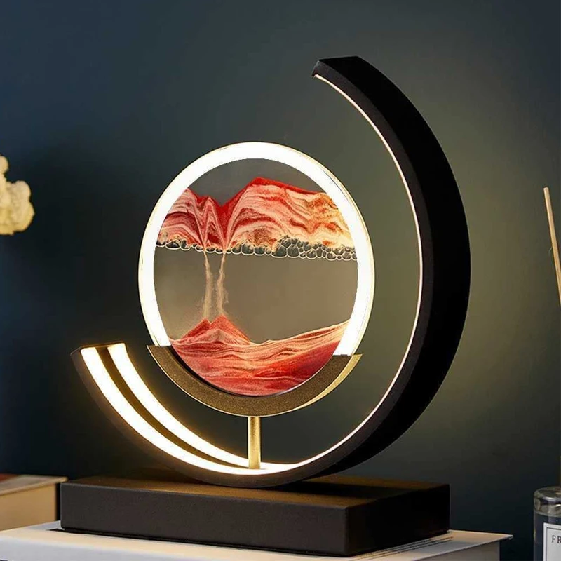 High-end Business Gifts Quicksand Painting 3D Living Room Decorations Lights Creative Lamp Led Lights