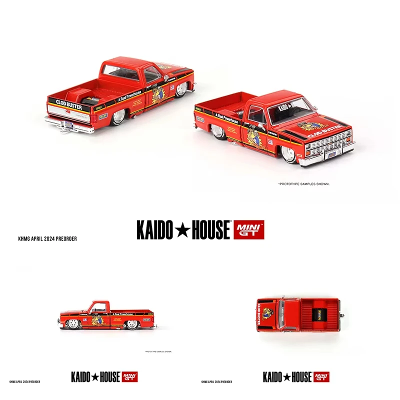 MINIGT KHMG Kaido House 112 1:64 Silverado cappa apribile fluorescente Diecast Diorama modello di auto