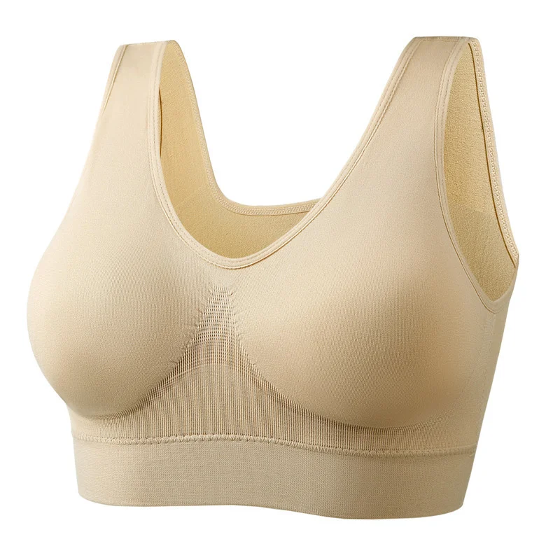 Sportbeha Push-up draadloze grote maten bh's Dubbellaags naadloze yoga fitness lingerie Geen stalen ring ondergoed Gym hardloopbh's
