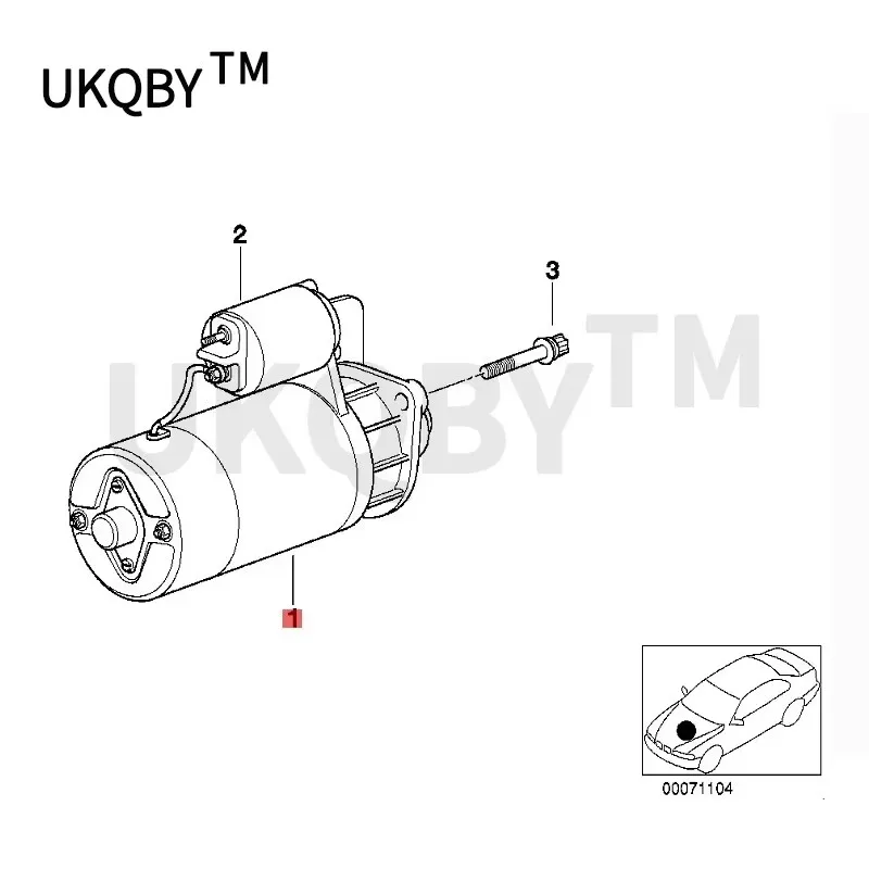 12412354709 سيارة تشغيل المحرك مناسبة for3 Series 325 330 5 Series E39b mw520i 523i 525i 530i 2004-2006 كاتب المحرك كاتب
