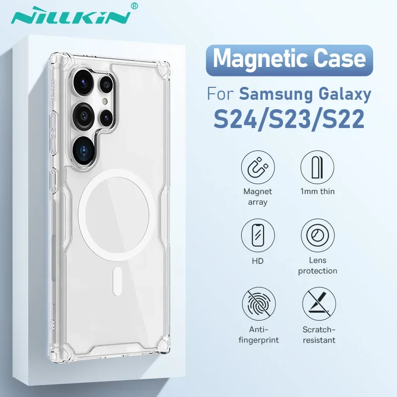 

For Samsung Galaxy S25 Ultra Magsafe Case Nillkin Nature Pro Magnetic Case Lens Protection Cover For Samsung S25/S24 Plus Ultra