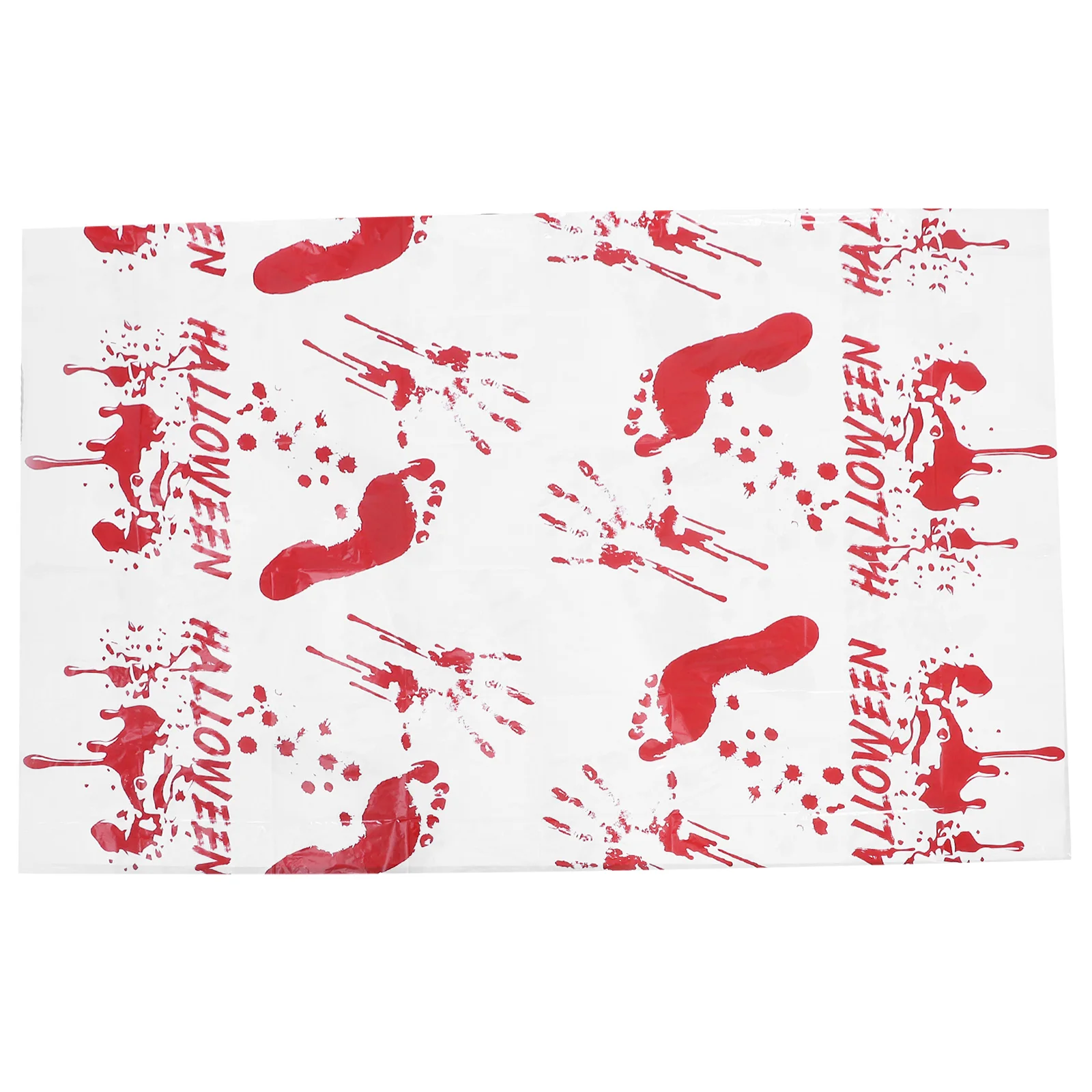 

2pcs Halloween Tablecloth Bloody Handprints 274X137Cm 183X137Cm Pe Plastic Spooky Table Cover For Party Decor Coffee Table