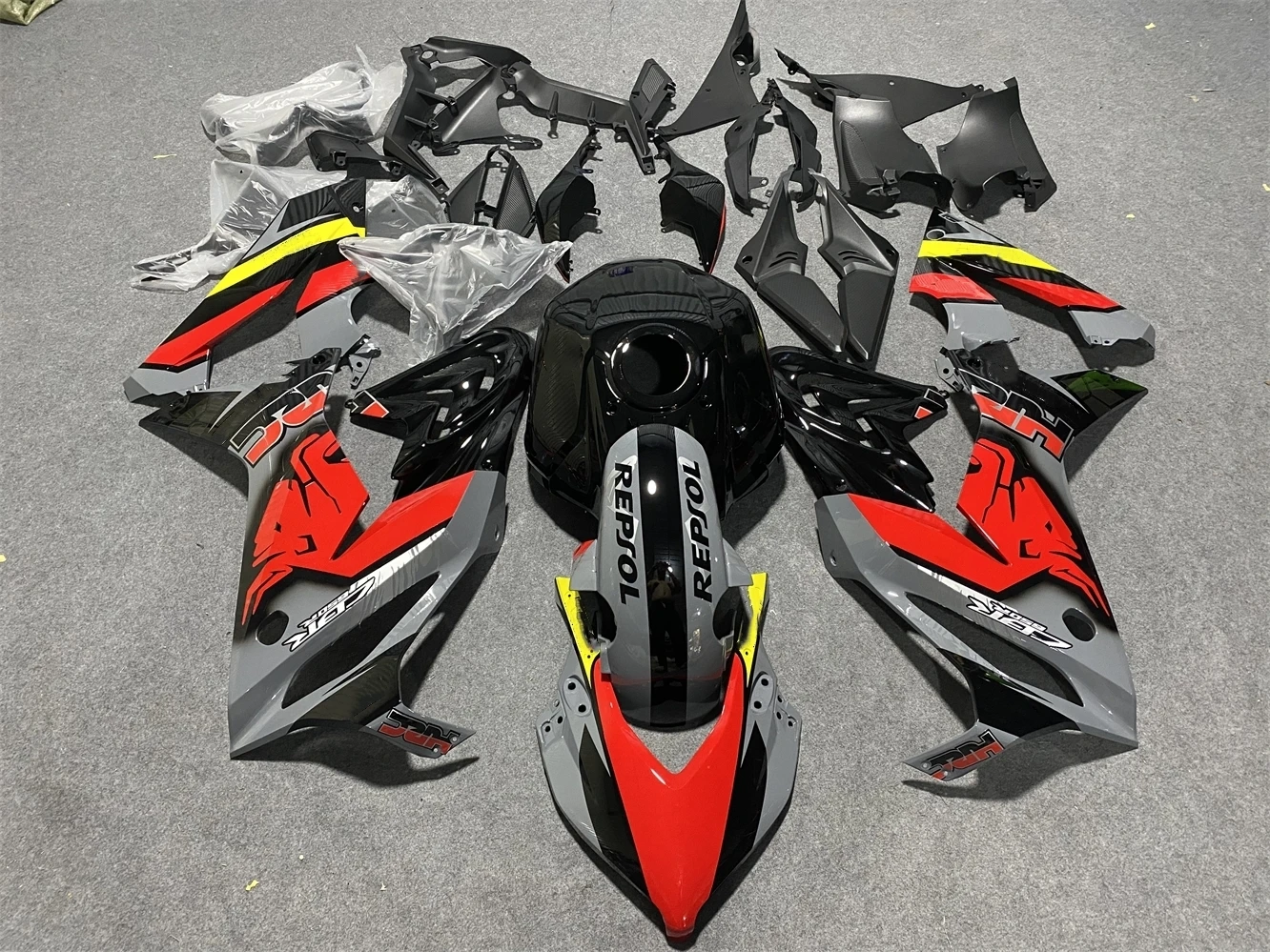 Motorcycle fairing fits to CBR650R 2019 2020 2021 2022 2023 CBR650 19 2021 22 23 Year fairing Black red Grey motorcycle housing