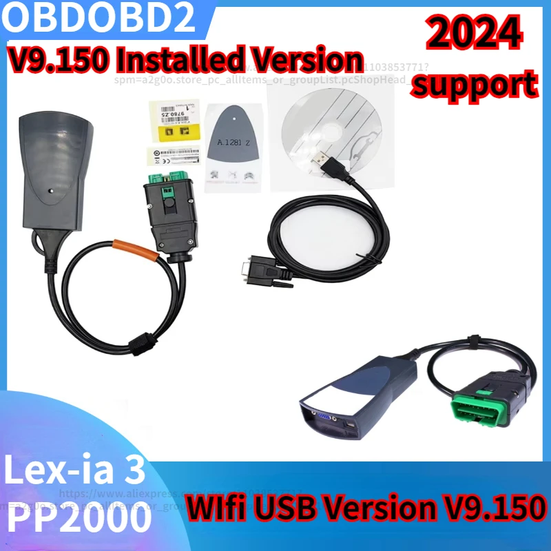 2024 WIfi/USB Version V9.150 Professional Diagnostic Tool For Lexia3 PP2000 Diagbox For Citroen&Peugeot for Lexia 3 Auto OBD2