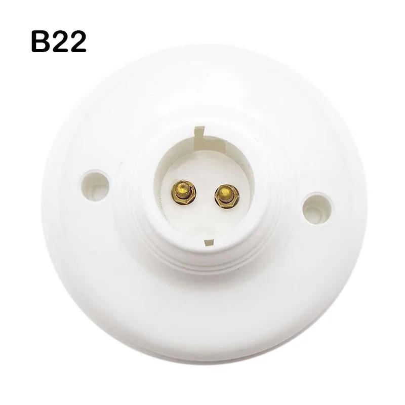 NEW Screw Lamp Base e27 B22 Lamp holder Socket base Light Bulb e27 Socket Holder Adapter Snap-in lamp holder Converter 100-250V