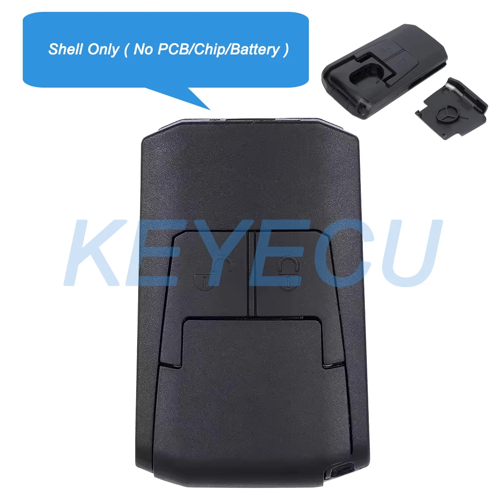 

Keyecu 2 Buttons Modified Smart Remote Key Fob Shell Case Cover for Mercedes Benz Actros Antos Truck