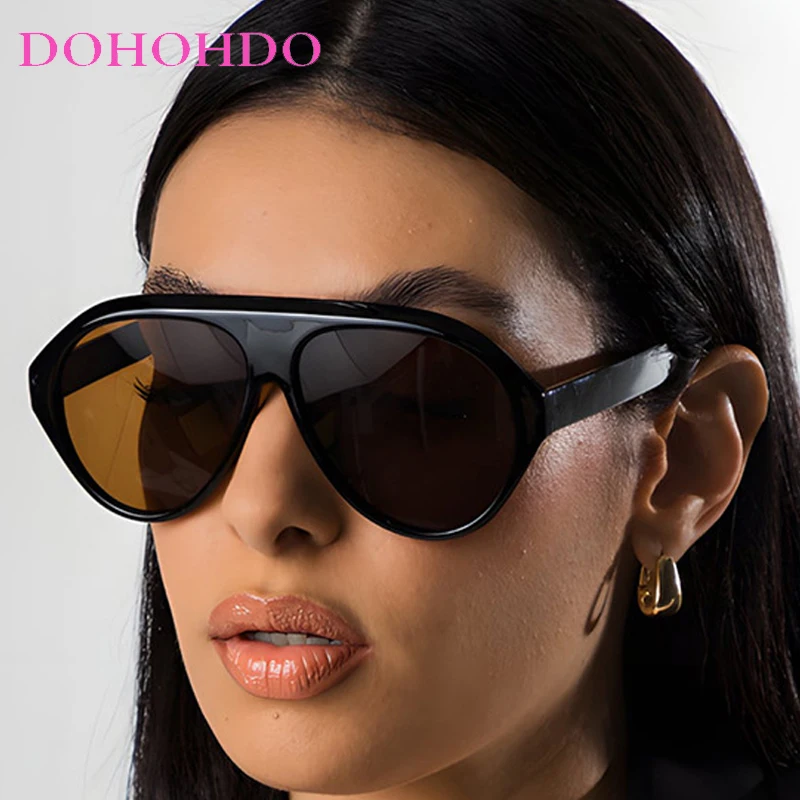 

2025 Oversized Pilot Sunglasses Women Vintage Brand Design Punk Men Shades Outdoor Sports Windproof Goggles Female Lentes UV400