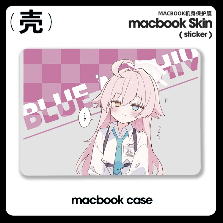 Takanashi Hoshino Anime Blue Archi A3443 For Apple Macbook NEo Air 15 M2 M1 Pro 13 14 16 Mac Hard Shell Retina A2681 A2337 A2338