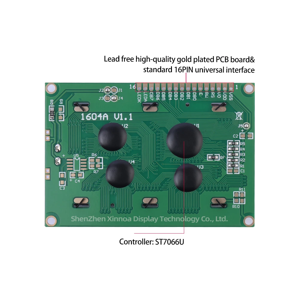 Voltage 5V 3.3V Optional 1604 LCD 1604 16X4 16*4 LCD Module BTN Black Film Russian 1604A LCD Character Display Screen