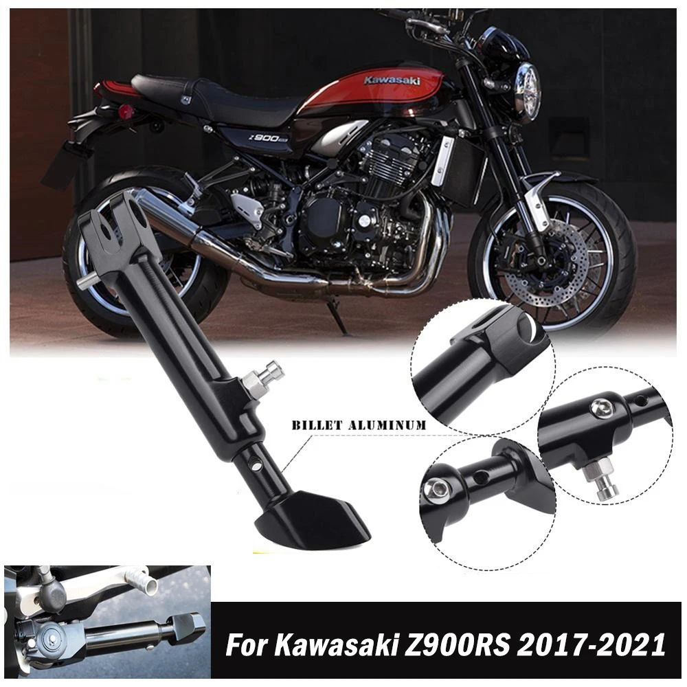 

Z900 RS Motorcycle Accessories Aluminum Adjustable Kickstand Side Stand Support for Kawasaki Z900RS ZR900 2018 2019 2020 2021 22