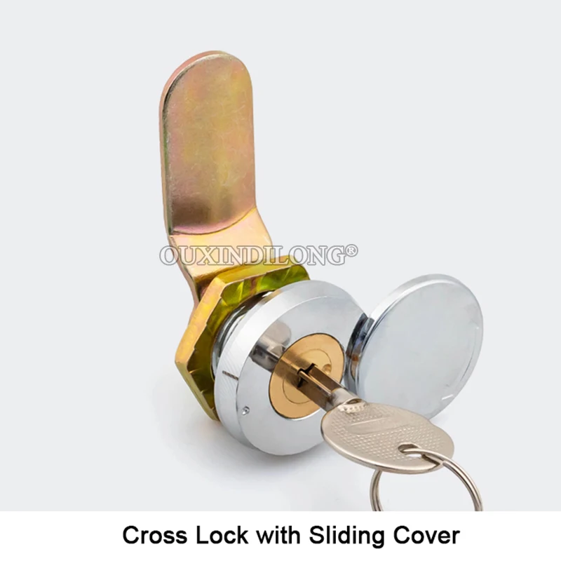 

10PCS Zinc Alloy Distribution Cabinet Door Lock Copper Core Switch Control Cabinet Lock Charging Pile Equipment Lock with Cover