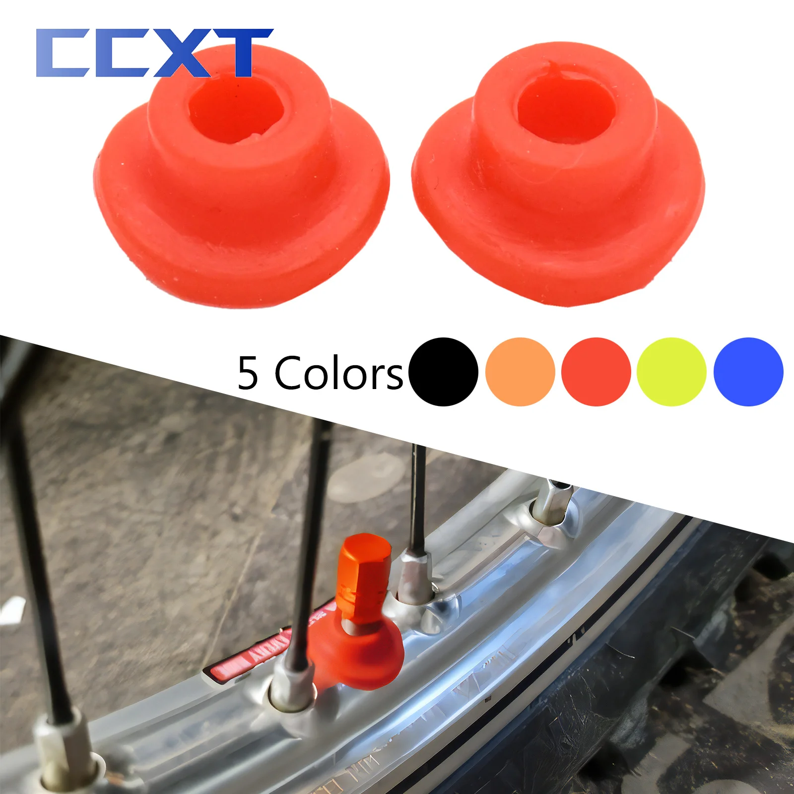 Motorcycle Silicone Air Valve Dust Mud Guards Mouth Washers Seal Gasket For ATV UTV Dirt Bike Suzuki Yamaha Honda KTM Universal