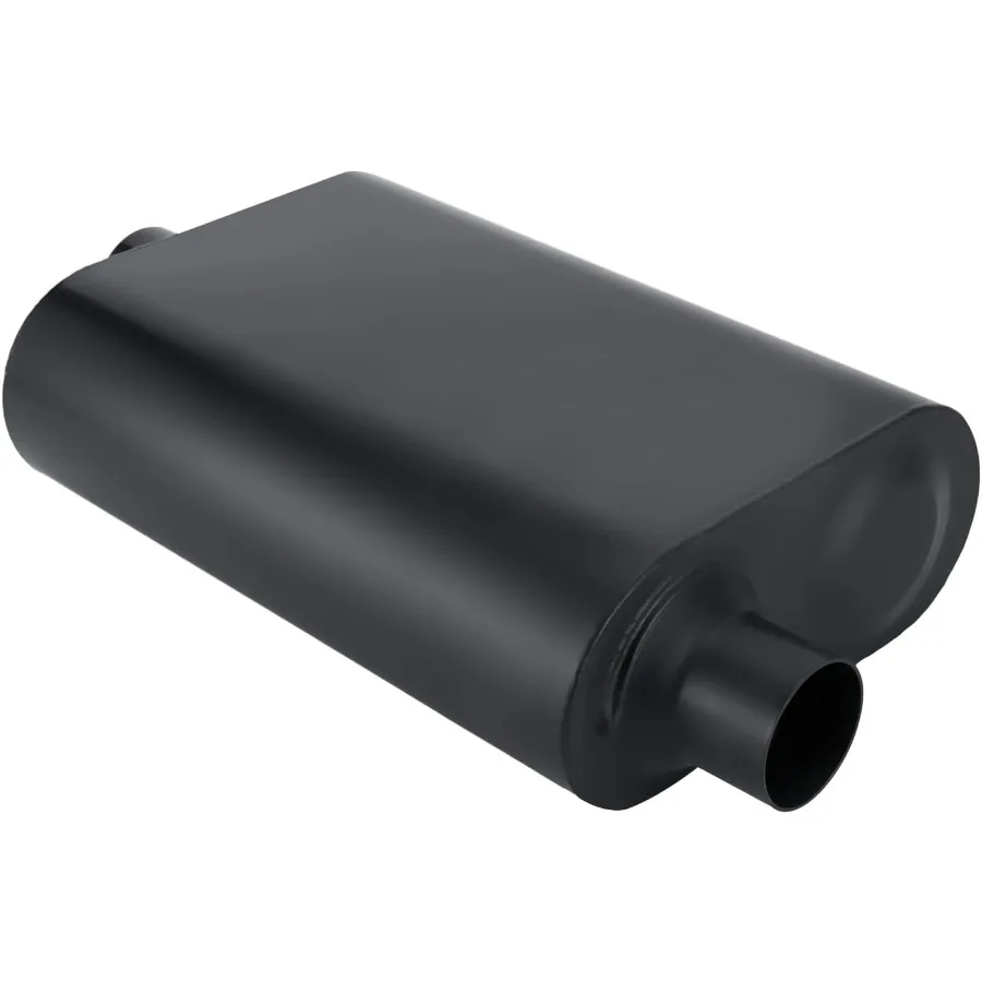 

2 Chamber 2.0 Universal Performance Race Exhaust Muffler with Aggressive Sound for HighPerformance Vehicles Black Finish 2.0 In