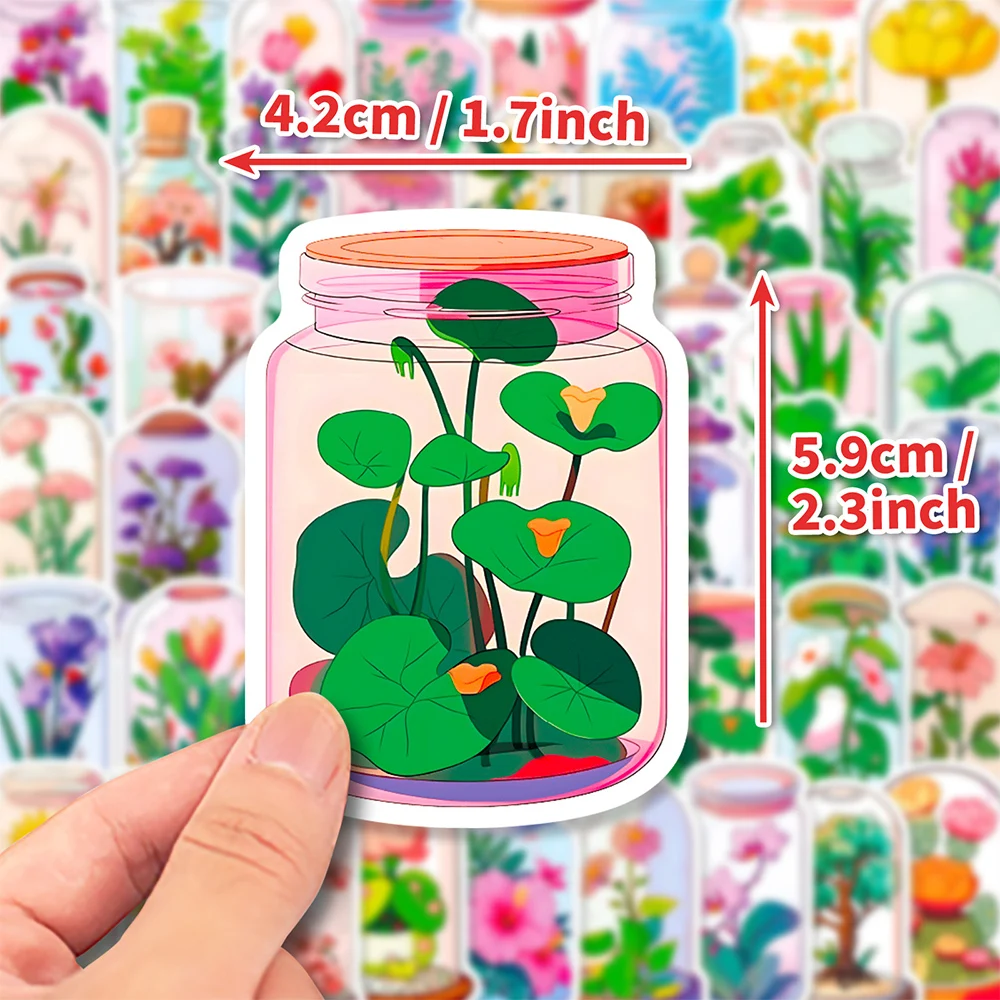 10/30/50pcs Cute Bottle Plant Flowers Aesthetic Cartoon Stickers Decal Laptop Notebook Phone Suitcase Decoration Sticker Kid Toy