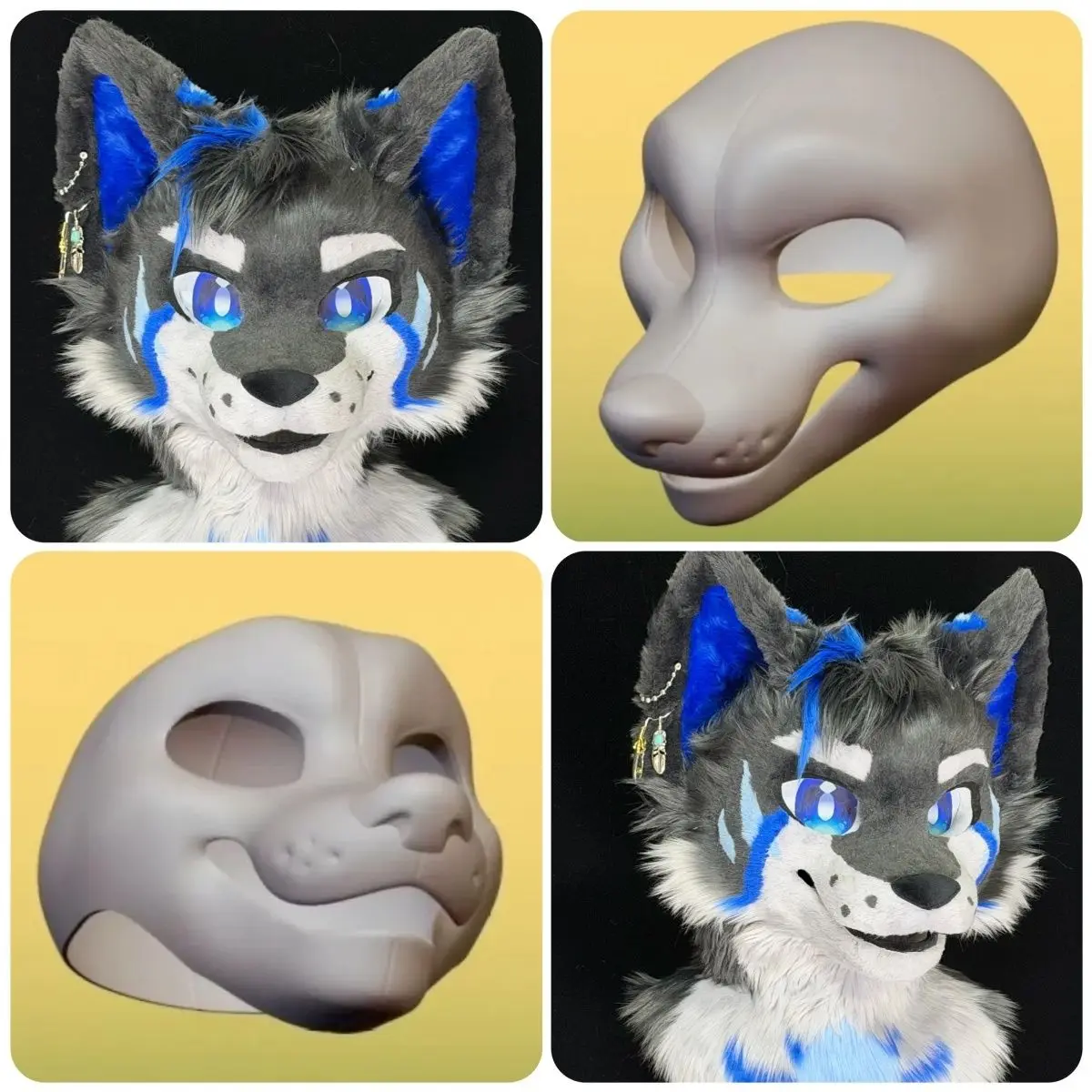 

American Style Base Mask 3D Printing Canine Kemono and American Style Skull Cute Furui Canine Animation Accessories cos Prop