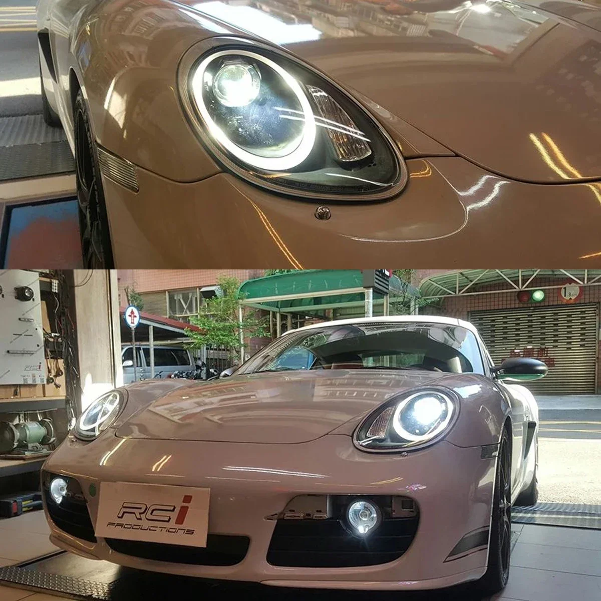 

Новый светодиодный налобный фонарь, модифицированный для Porsche Boxster Cayman 987, 2005-2008, фара с динамическим сигналом, автоаксессуары